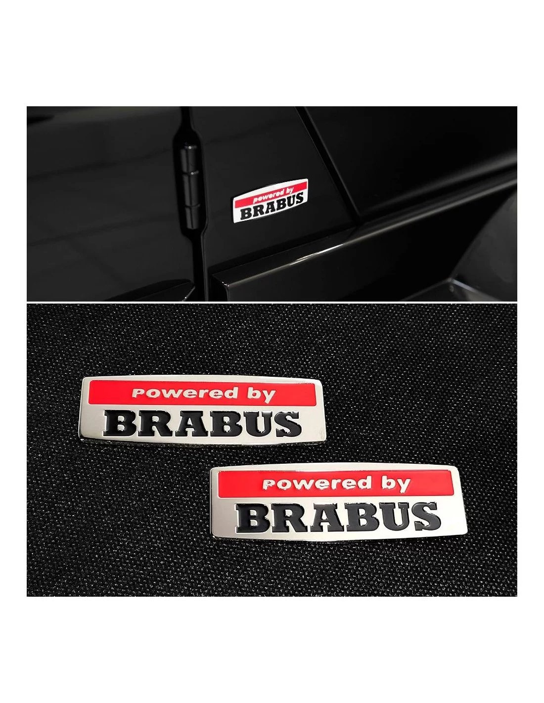  - logo & Emblems - Powered by Brabus stile parafango emblema in metallo distintivo logo adesivo - 1 - Aggiornate il look della 