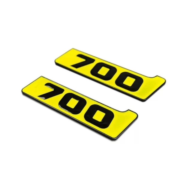  - logo & Emblems - Metaliczne plakietki z logo Brabus Biturbo 700 na żółte błotniki dla Mercedes-Benz W463 G-Class - 1 - Ulepsz