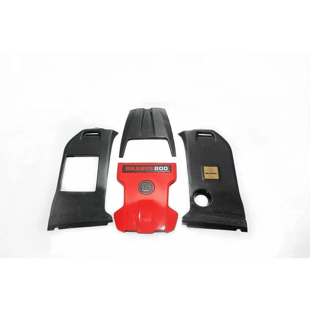 Set coprimotore e stemmi Brabus 800 in fibra di carbonio AMG Mercedes W463A W464 Classe G-Wagon Mercedes Benz, G Class W463A, Bo