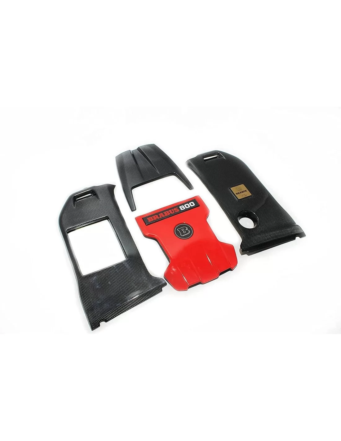 Set coprimotore e stemmi Brabus 800 in fibra di carbonio AMG Mercedes W463A W464 Classe G-Wagon Mercedes Benz, G Class W463A, Bo