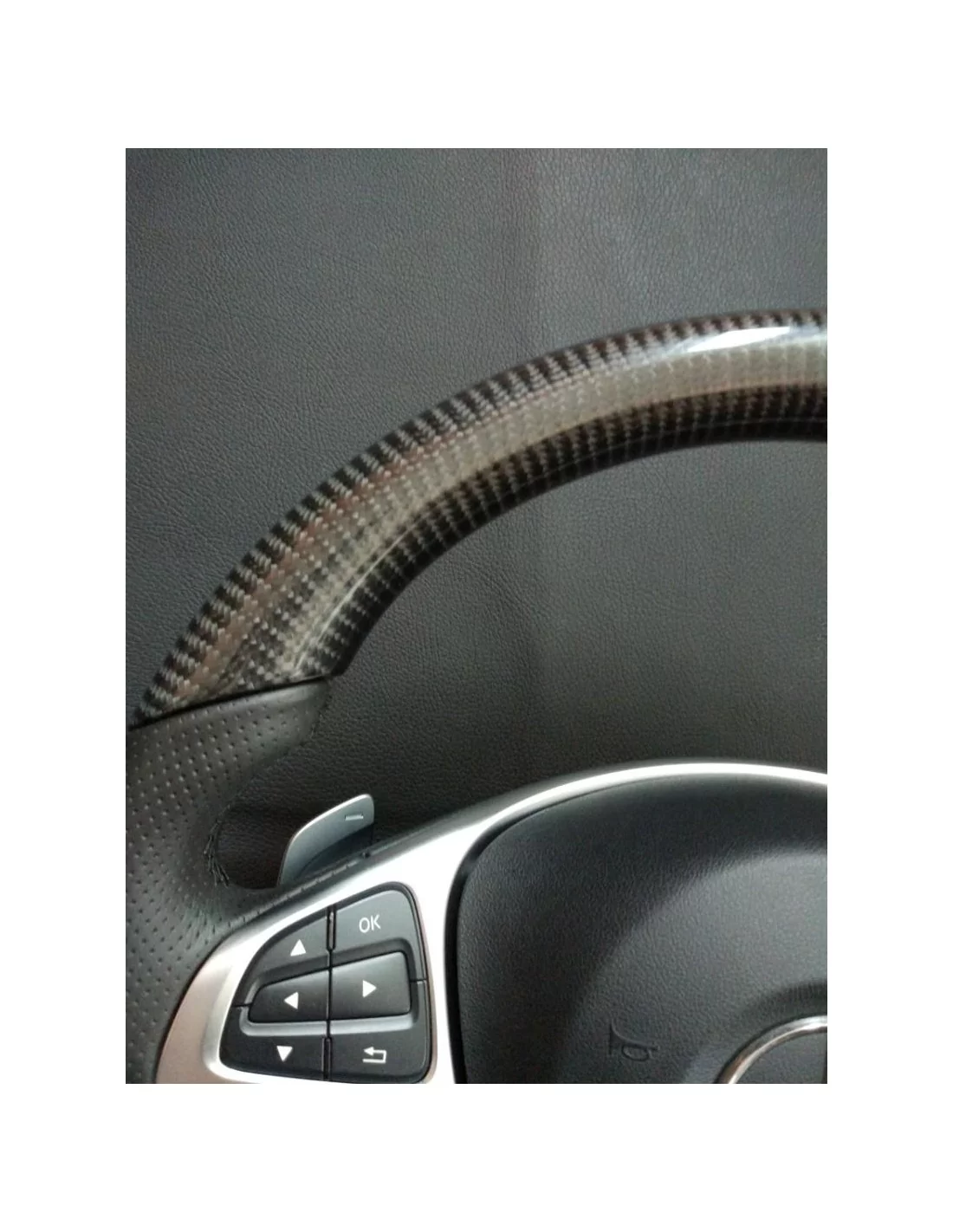  - Steering Wheels - Mercedes-Benz CLA CLS GLE Steering Wheel Carbon Leather - 4 - Upgrade your ride with the Mercedes-Benz CLA,