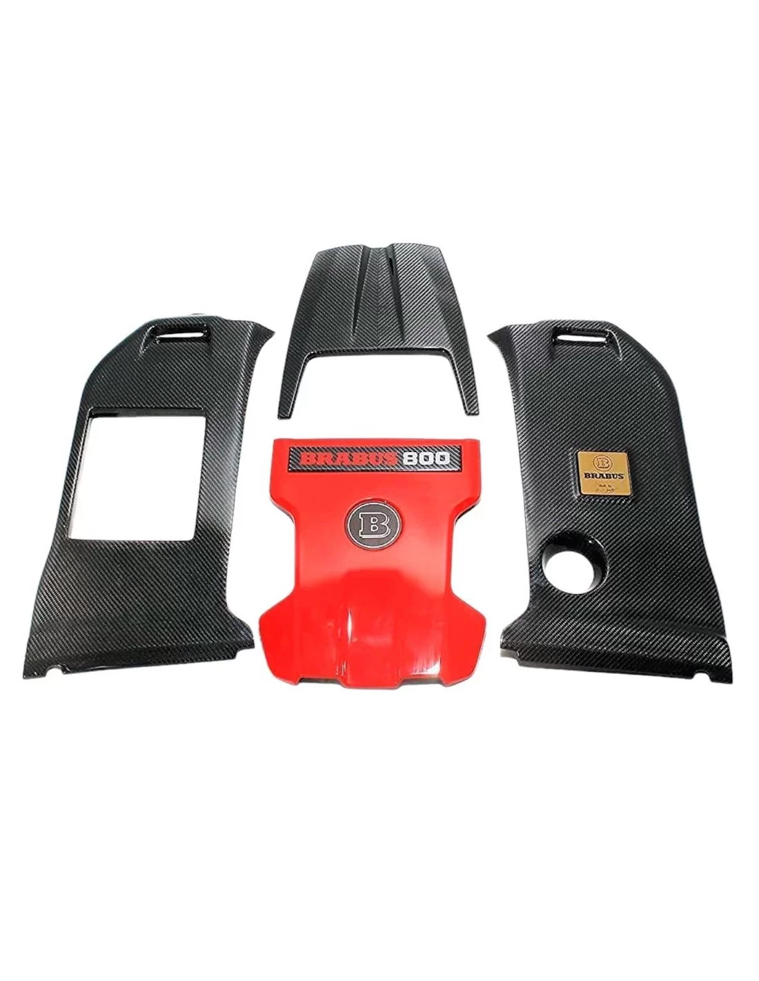 Fibra de carbono Brabus 800 cubierta del motor y las insignias conjunto AMG Mercedes W463A W464 G-Wagon Clase G Mercedes Benz, G Fibra de carbono Brabus 800 cubierta del motor y las insignias conjunto AMG Mercedes W463A W464 G-Wagon Clase G Mercedes Benz, G