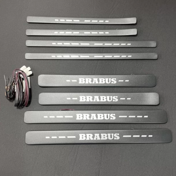  - Mercedes Benz - Soglie delle porte illuminate a LED BRABUS metallizzate per Mercedes Benz W223 - 1 - Acquista le soglie porta