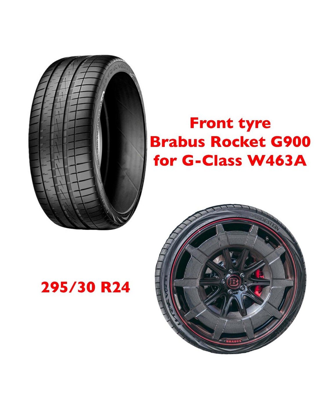  - Mercedes Benz - Шина літня Vredestein Ultrac Vorti 295 30 R24 104Y Mercedes W463A Brabus Rocket G-Class - 1 - Покращуйте свій