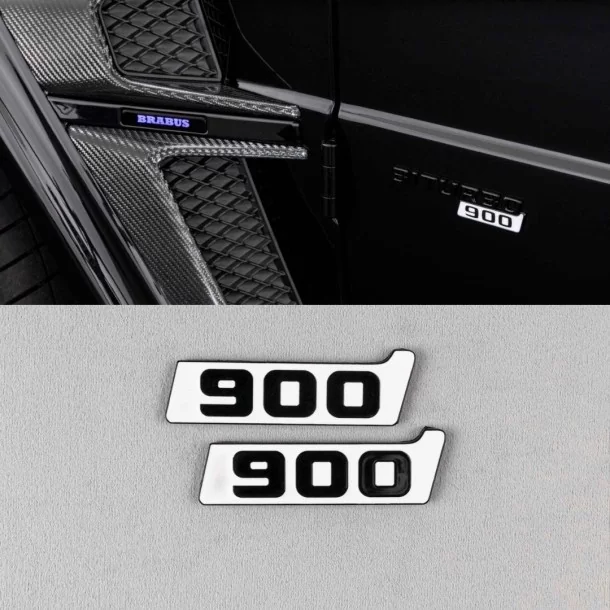  - Logos & Emblems - メルセデスベンツW463A Gクラス用メタリックブラバス900ホワイトフェンダーエンブレムロゴバッジ - 1 - Logos & Emblems メルセデスベンツW463A Gクラス用メタリックブラバス900ホワイ