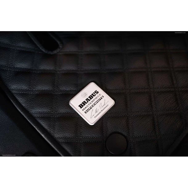  - logo & Emblems - Набір емблем Brabus Masterpiece Superwhite з металевими килимками для Mercedes-Benz W463A G-Class - 1 - Купи