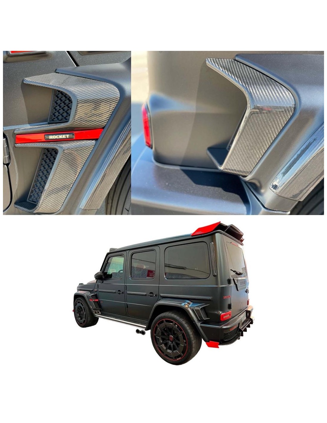  - Mercedes-Benz - Kolfiber Brabus Widestar Rocket exteriör trim kaross kit set insertions Mercedes G-Class - 1 - Förvandla din 