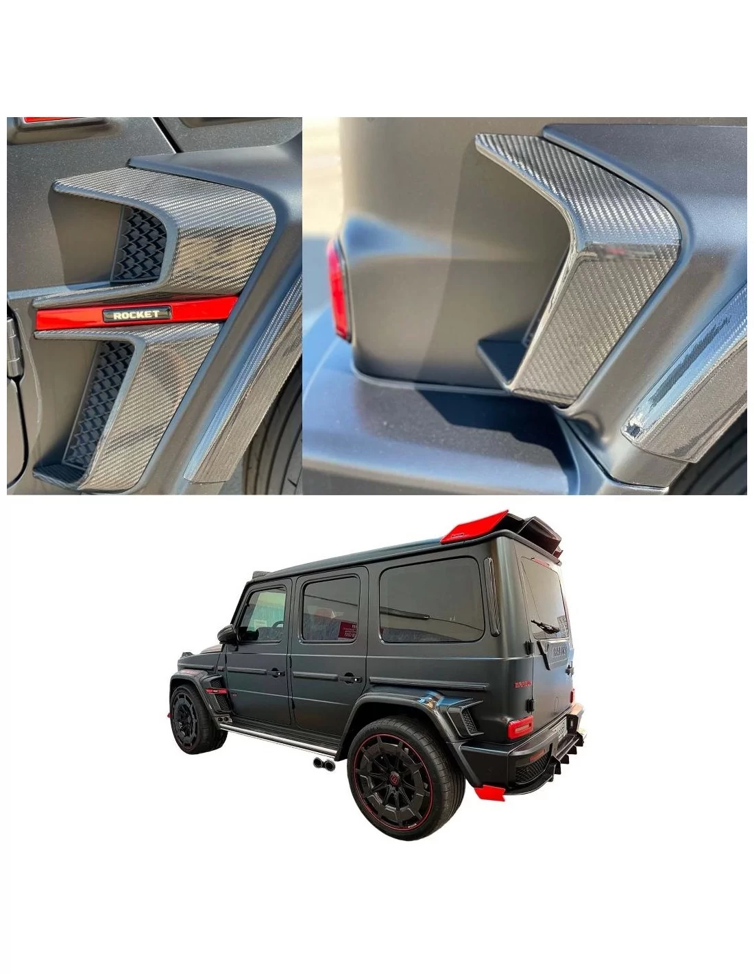  - Mercedes-Benz - Kolfiber Brabus Widestar Rocket exteriör trim kaross kit set insertions Mercedes G-Class - 1 - Förvandla din 