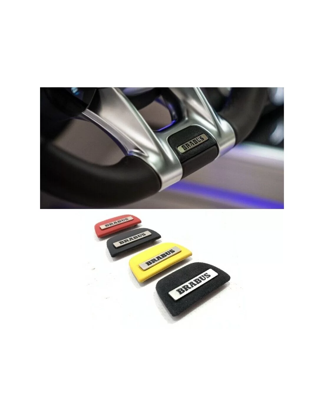  - Steering Wheels - Inserto do emblema do volante Brabus para Mercedes-Benz w463a - 1 - Actualize o seu Mercedes-Benz W463A com