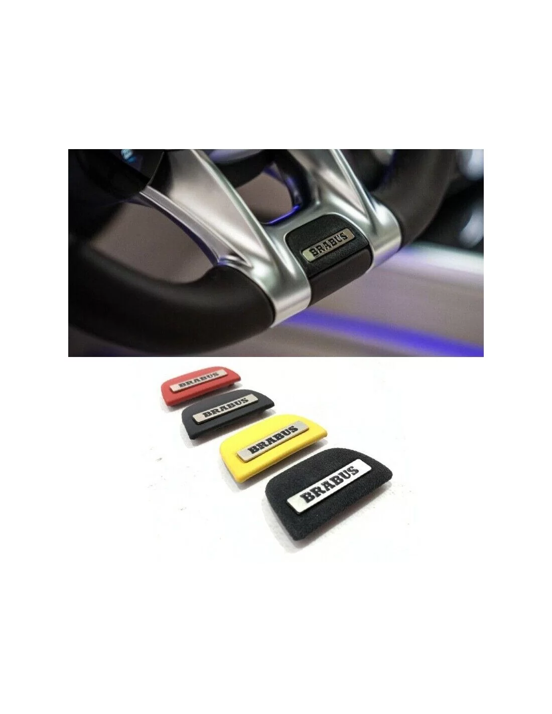  - Steering Wheels - Inserto do emblema do volante Brabus para Mercedes-Benz w463a - 2 - Actualize o seu Mercedes-Benz W463A com
