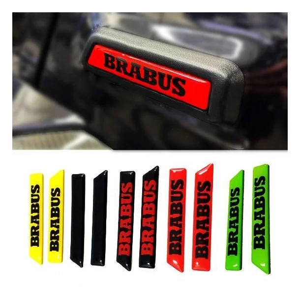  - logo & Emblems - Inserts latéraux jaune noir vert Brabus pour Mercedes W463A classe G - 1 - Transformez votre Mercedes W463A 