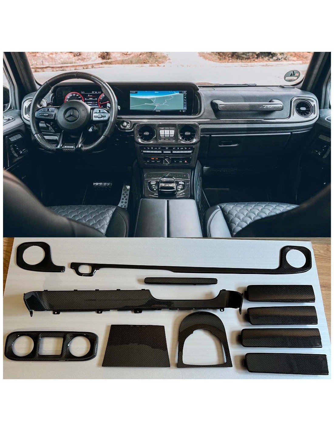 - Mercedes Benz - Pacchetto interno in fibra di carbonio per Mercedes Classe G W463A - 1 - Trasformate la vostra Mercedes Class