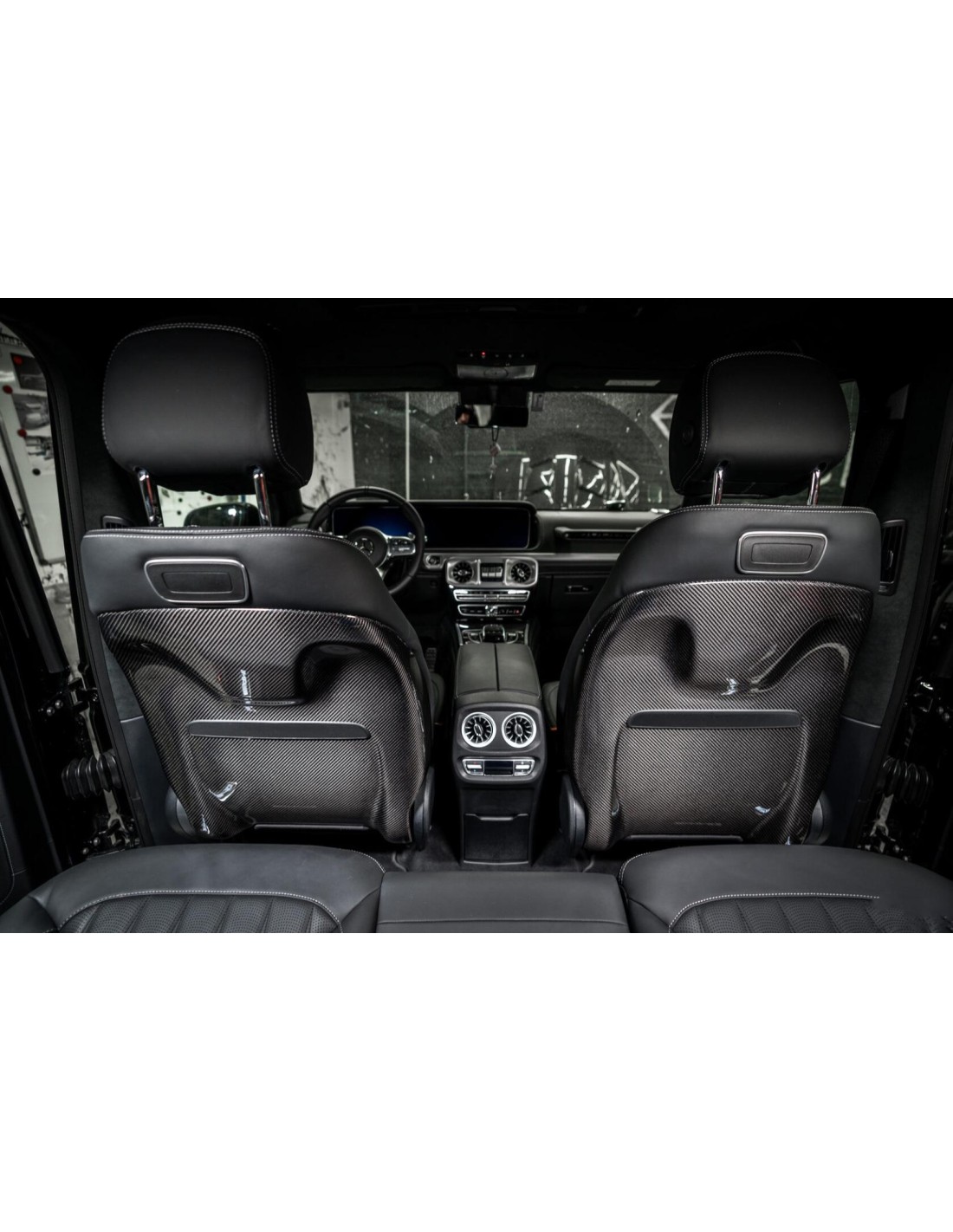 - Mercedes-Benz - Carbon fiber interior trim seat back cover for Mercedes G Class W463A - 1 - Enhance your Mercedes G-Class W46  - Mercedes-Benz - Carbon fiber interior trim seat back cover for Mercedes G Class W463A - 1 - Enhance your Mercedes G-Class W46