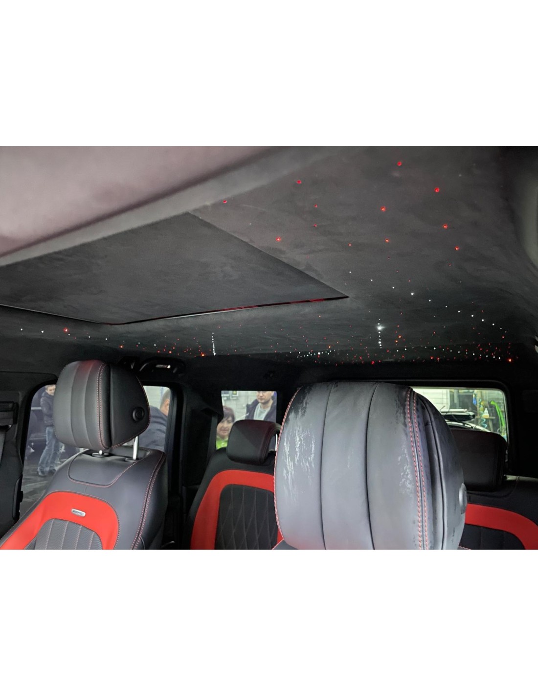  - Mercedes Benz - Оббивка стелі з алькантари з зорепадом для Mercedes-Benz W463A G-класу - 1 - Перетворіть свій Mercedes-Benz W