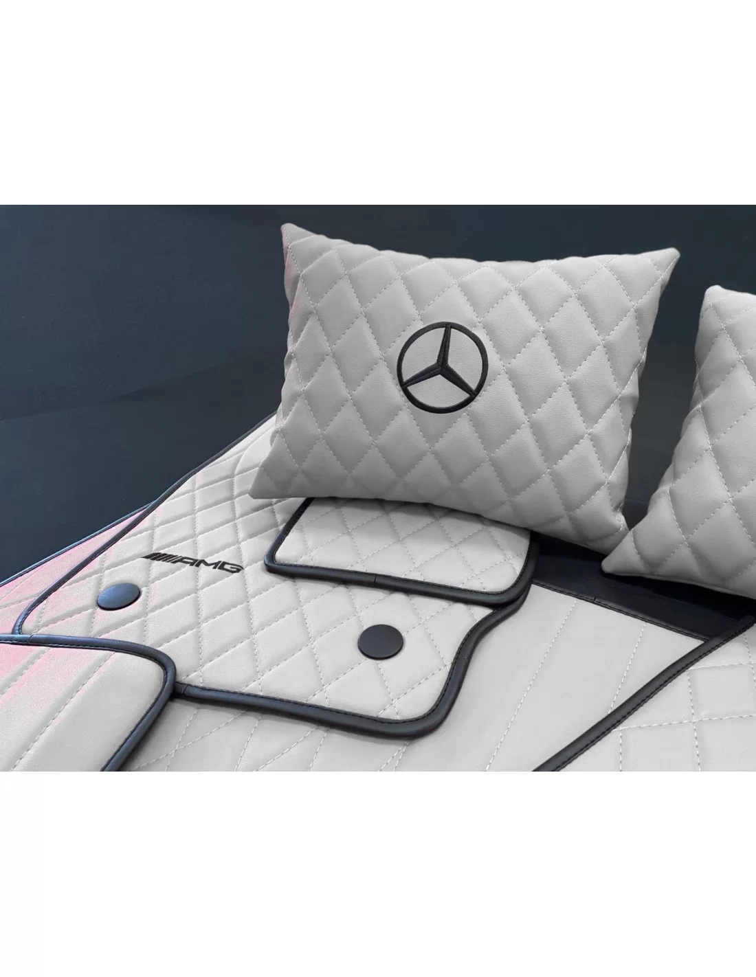 - Mercedes-Benz - WHITE AMG Floor Mats for Mercedes-Benz W463A - 7 - Enhance your Mercedes-Benz W463A with our stylish WHITE AM  - Mercedes-Benz - WHITE AMG Floor Mats for Mercedes-Benz W463A - 7 - Enhance your Mercedes-Benz W463A with our stylish WHITE AM