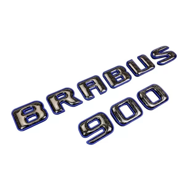  - Logos & Emblems - Brabus 900 emblemlogotyp Blå metallic med kolfiber för Mercedes-Benz W463A W464 G-Klass - 1 - Köp Brabus 90