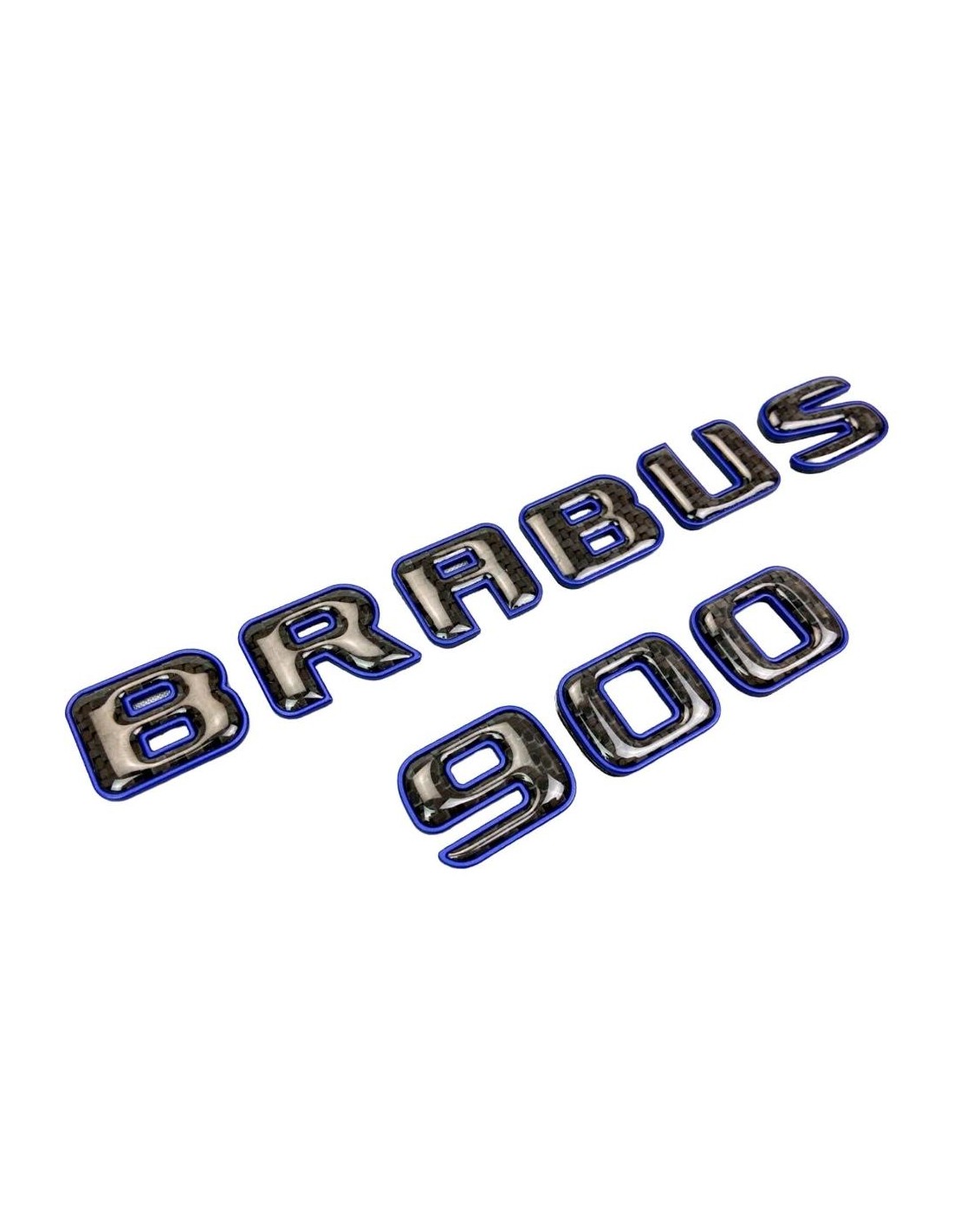  - Logos & Emblems - 用于梅赛德斯-奔驰 W463A W464 G 级轿车的 Brabus 900 徽标，蓝色金属漆，碳纤维材质 - 1 - 购买适用于梅赛德斯-奔驰 W463A 的 Brabus 900 蓝色金属碳纤维徽标。用这一奢华