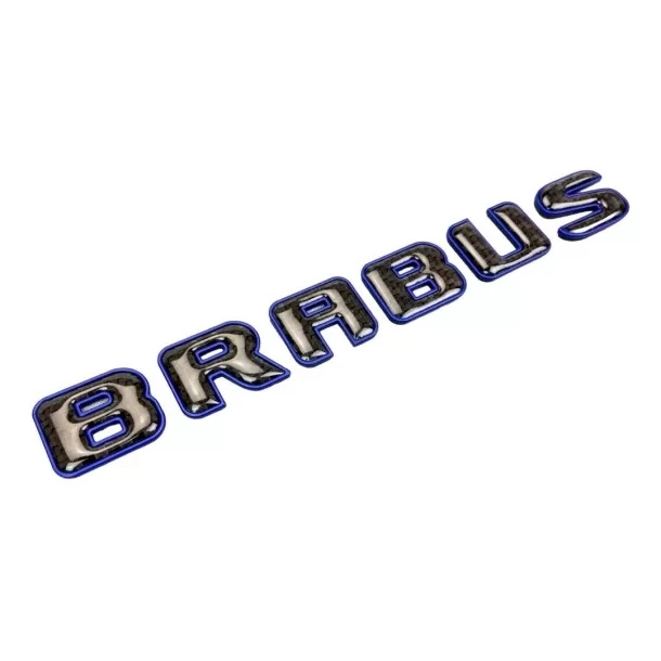  - Logos & Emblems - Brabus embleem logo Blauw metallic met carbon voor Mercedes-Benz W463A W464 G-Klasse - 1 - Koop het Brabus 
