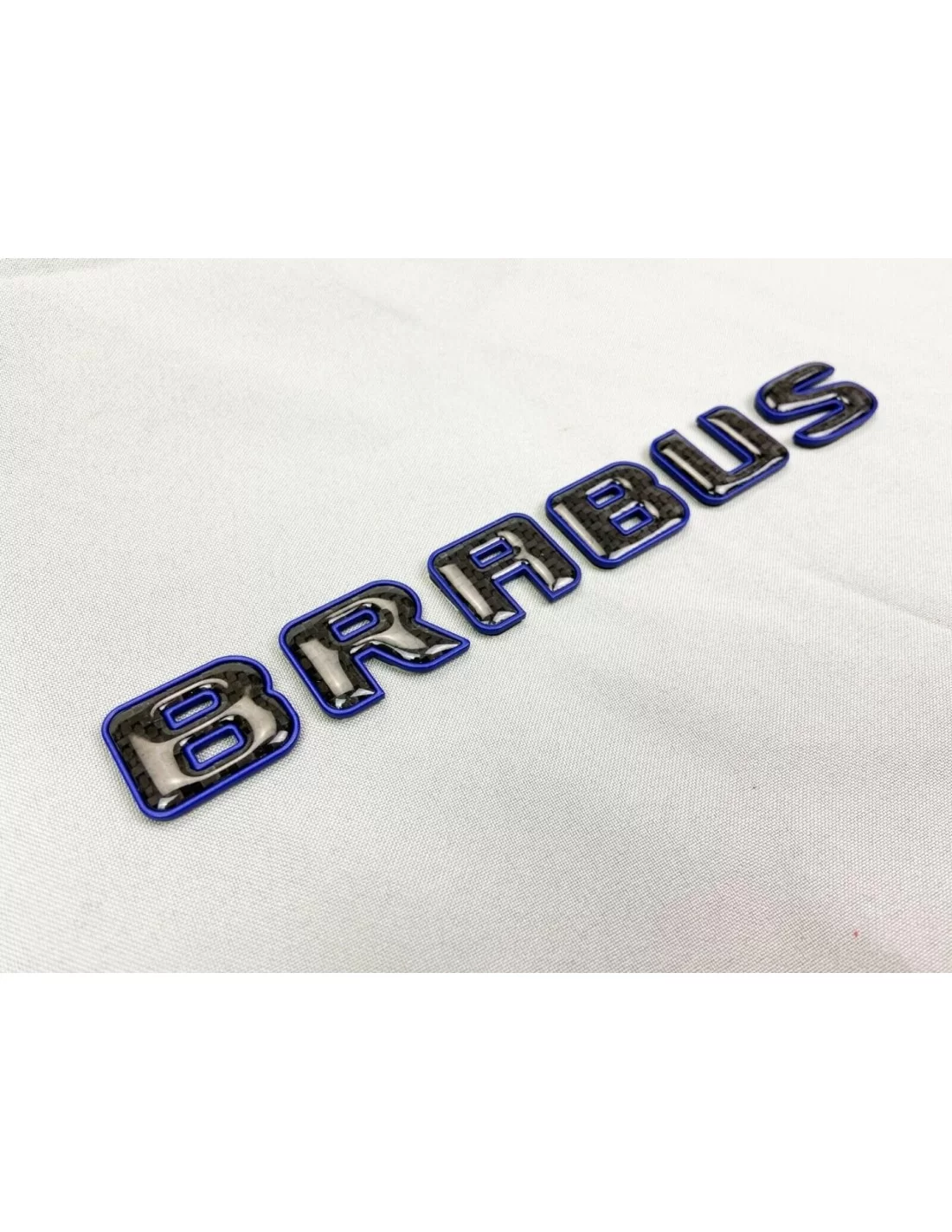  - logo & Emblems - Emblema Brabus logo Azul metálico con carbono para Mercedes-Benz W463A W464 Clase G - 2 - Comprar el emblema