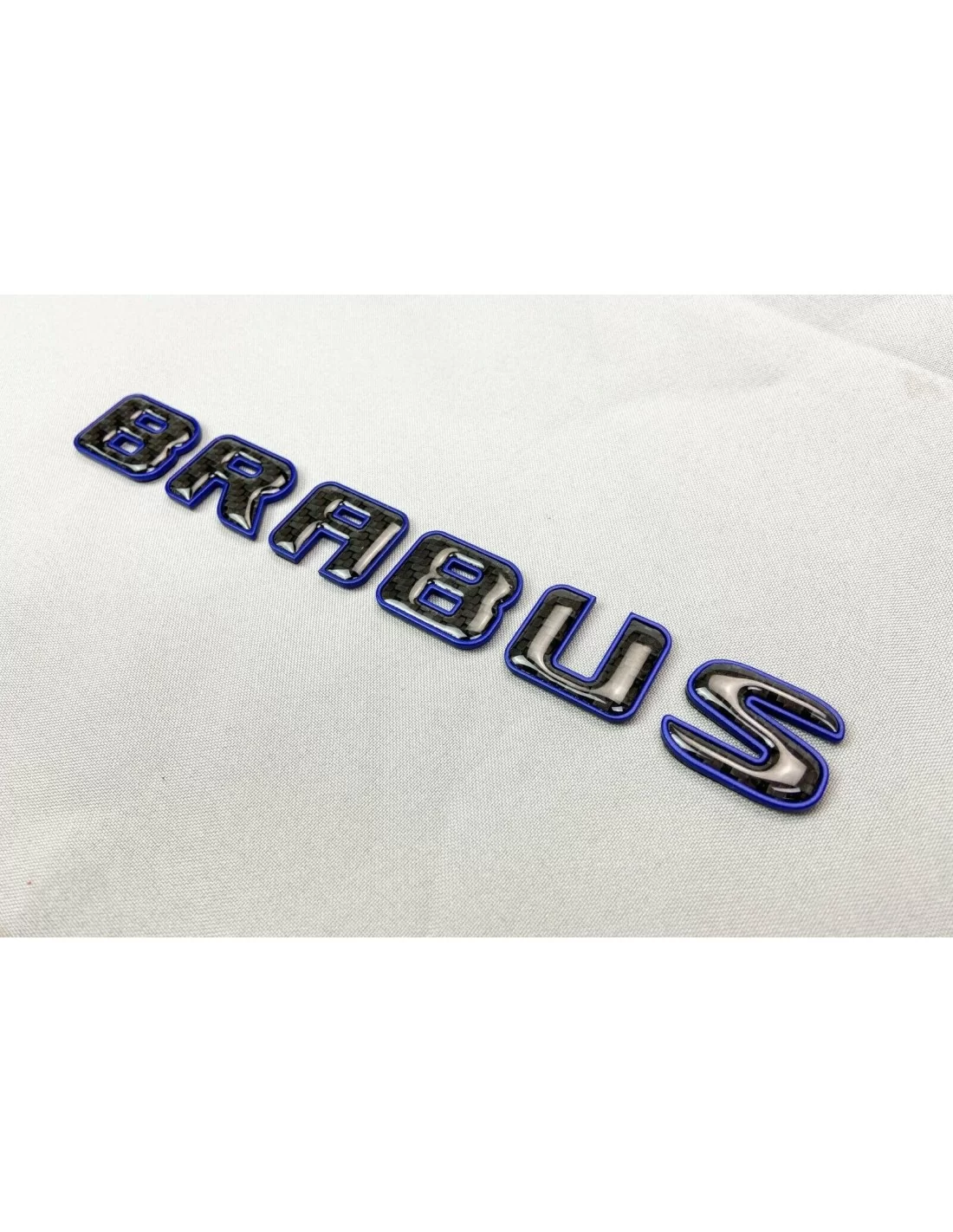  - logo & Emblems - Emblema Brabus logo Azul metálico con carbono para Mercedes-Benz W463A W464 Clase G - 3 - Comprar el emblema