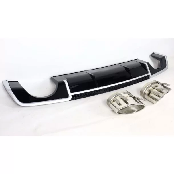 奥迪 RS3 后扩散器（带排气口），适用于奥迪 A3 2012-2015 轿车 Audi, Audi A3 2012-2015 (8V) Audi