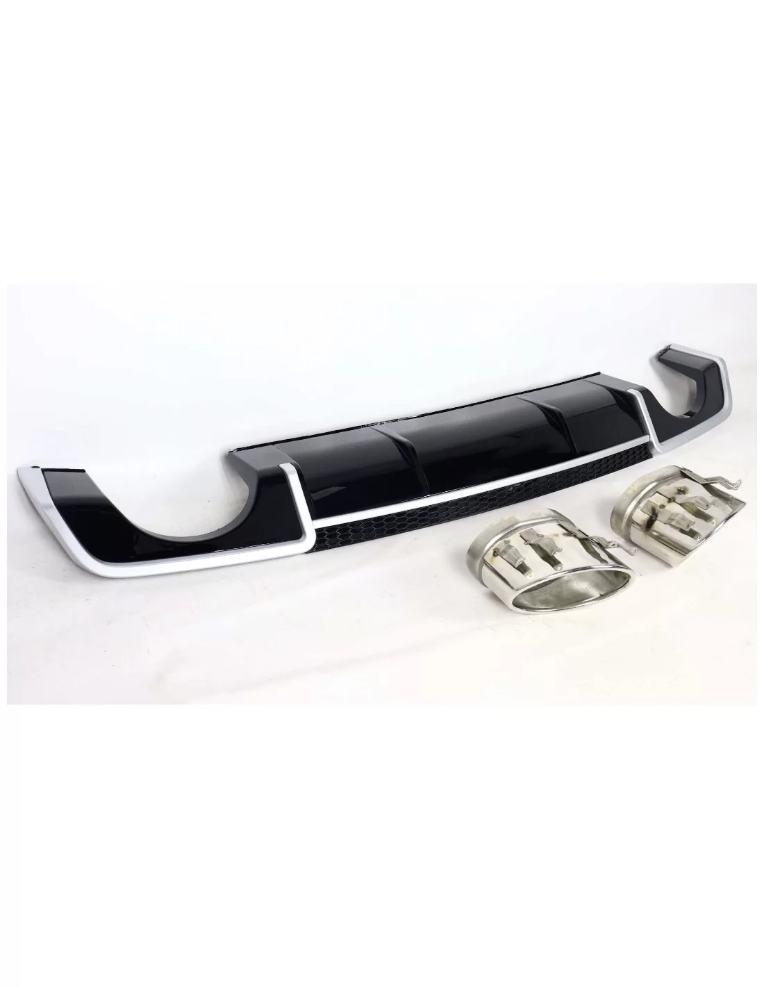 奥迪 RS3 后扩散器（带排气口），适用于奥迪 A3 2012-2015 轿车 Audi, Audi A3 2012-2015 (8V) Audi