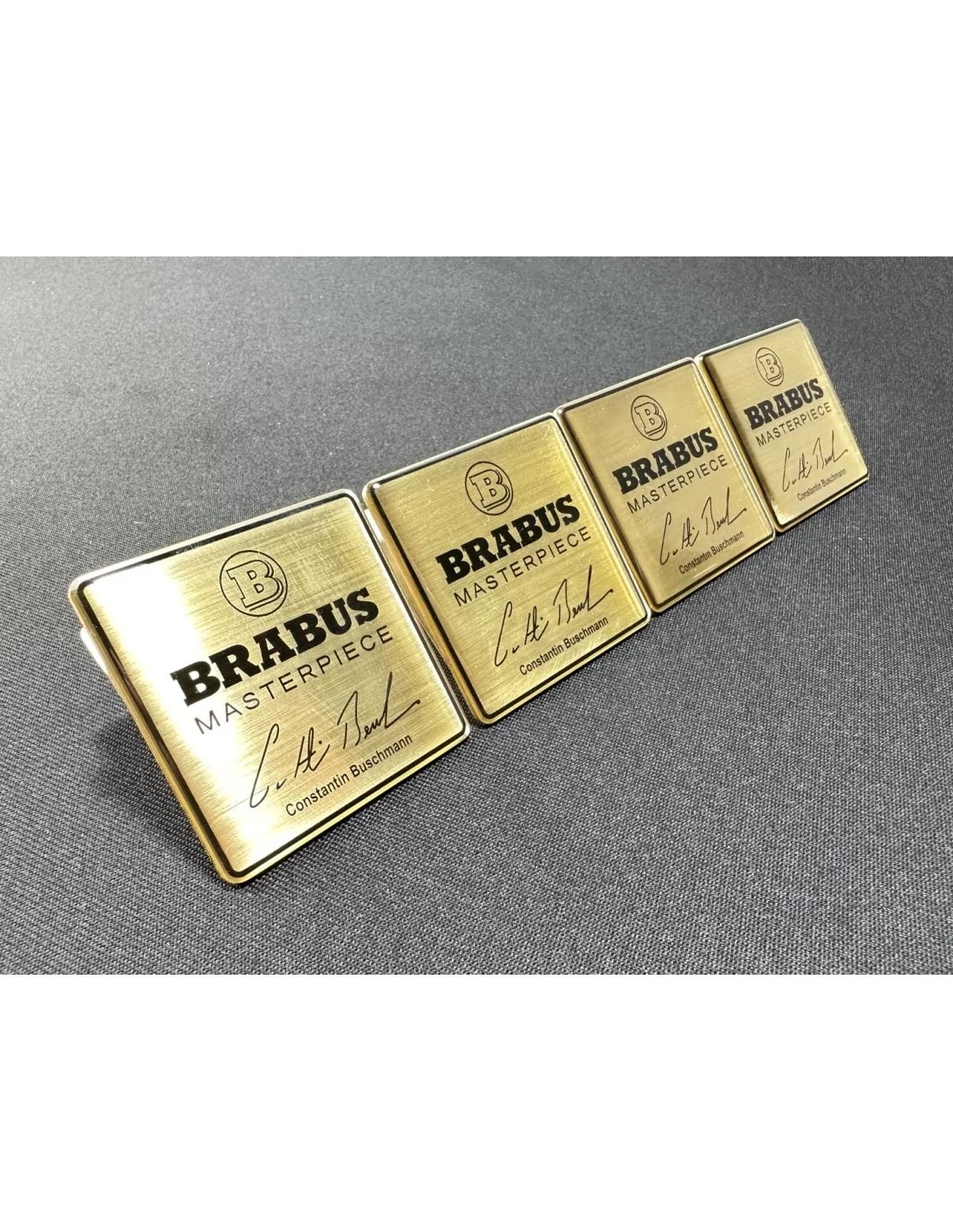 - Logos & Emblems - Metallic Brabus Masterpiece Gold säten emblem märke logotyp set för Mercedes-Benz W463A G-Class - 3 - Köp B - Logos & Emblems - Metallic Brabus Masterpiece Gold säten emblem märke logotyp set för Mercedes-Benz W463A G-Class - 3 - Köp B