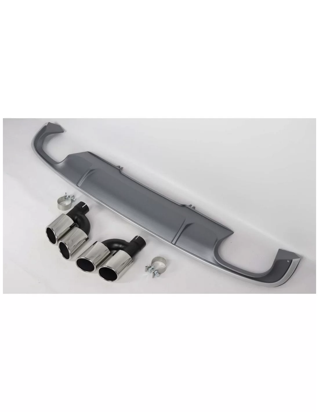 奥迪 S-line S4 后扩散器（带排气口），适用于 2015-2019 年款奥迪 A4 Audi, Audi A4 2015-2019 (B9) Audi