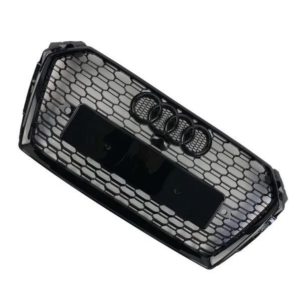 アウディA4 2015-2019用アウディRS4ブラックフロントバンパーラジエーターグリル Audi, Audi A4 2015-2019 (B9) Audi