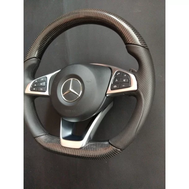  - Steering Wheels - Kierownica Mercedes-Benz CLA CLS GLE ze skóry węglowej - 1 - Kierownica Mercedes-Benz CLA CLS GLE ze skóry 