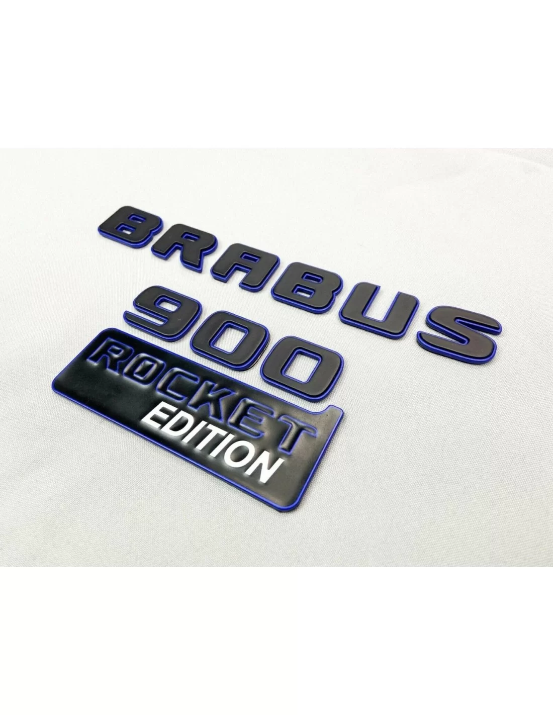  - Logos & Emblems - Conjunto de emblemas metálicos da edição azul Brabus 900 ROCKET para Mercedes-Benz Classe G W463A W464 - 5 