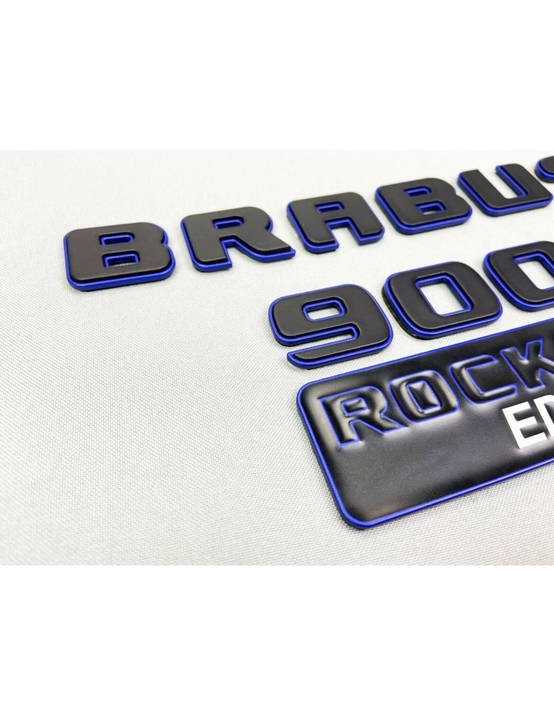  - Logos & Emblems - Conjunto de emblemas metálicos da edição azul Brabus 900 ROCKET para Mercedes-Benz Classe G W463A W464 - 6 