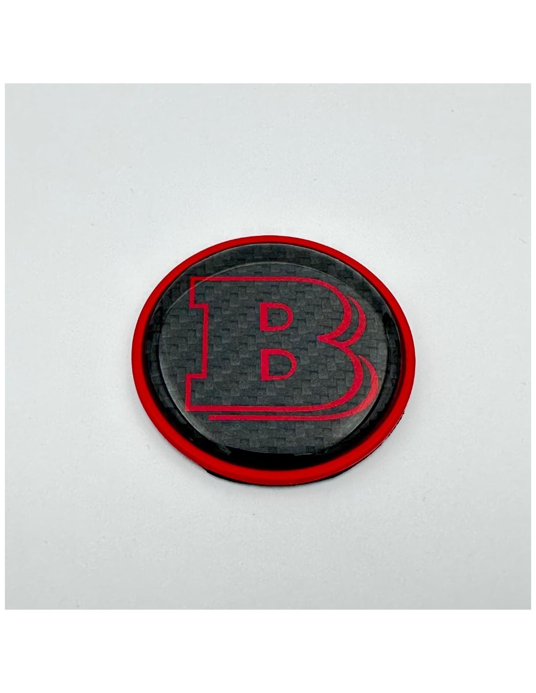  - Logos & Emblems - 2コンポーネントレッドメタリックカーボンブラバスロゴエンブレムフードスクープメルセデスW463A W464 - 1 - Logos & Emblems 2コンポーネントレッドメタリックカーボンブラバスロゴエンブレム