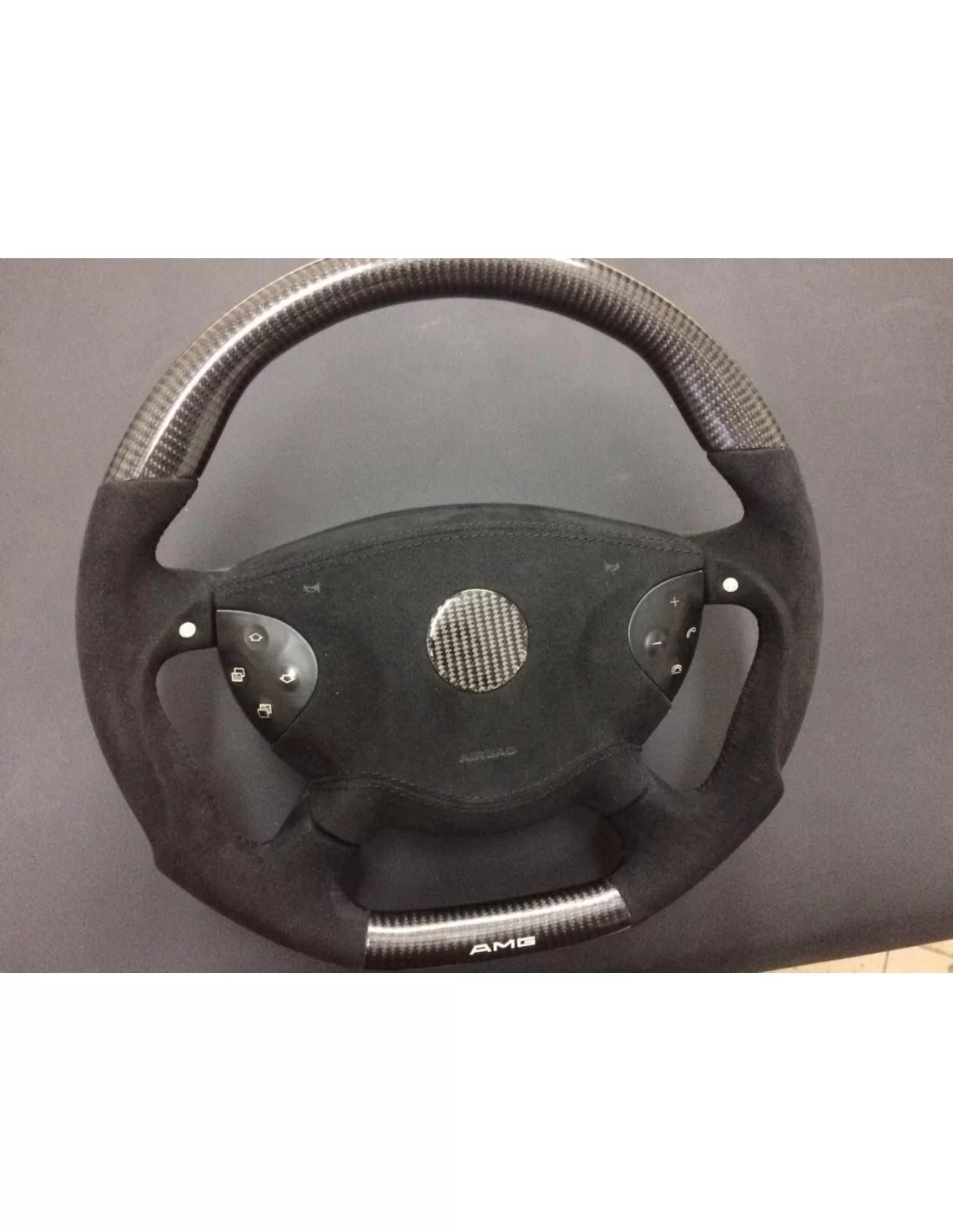  - Steering Wheels - Mercedes-Benz CLK E-Class G-Class W463 W209 W211 Volante Carbono Alcantara - 3 - Melhore o seu Mercedes CLK