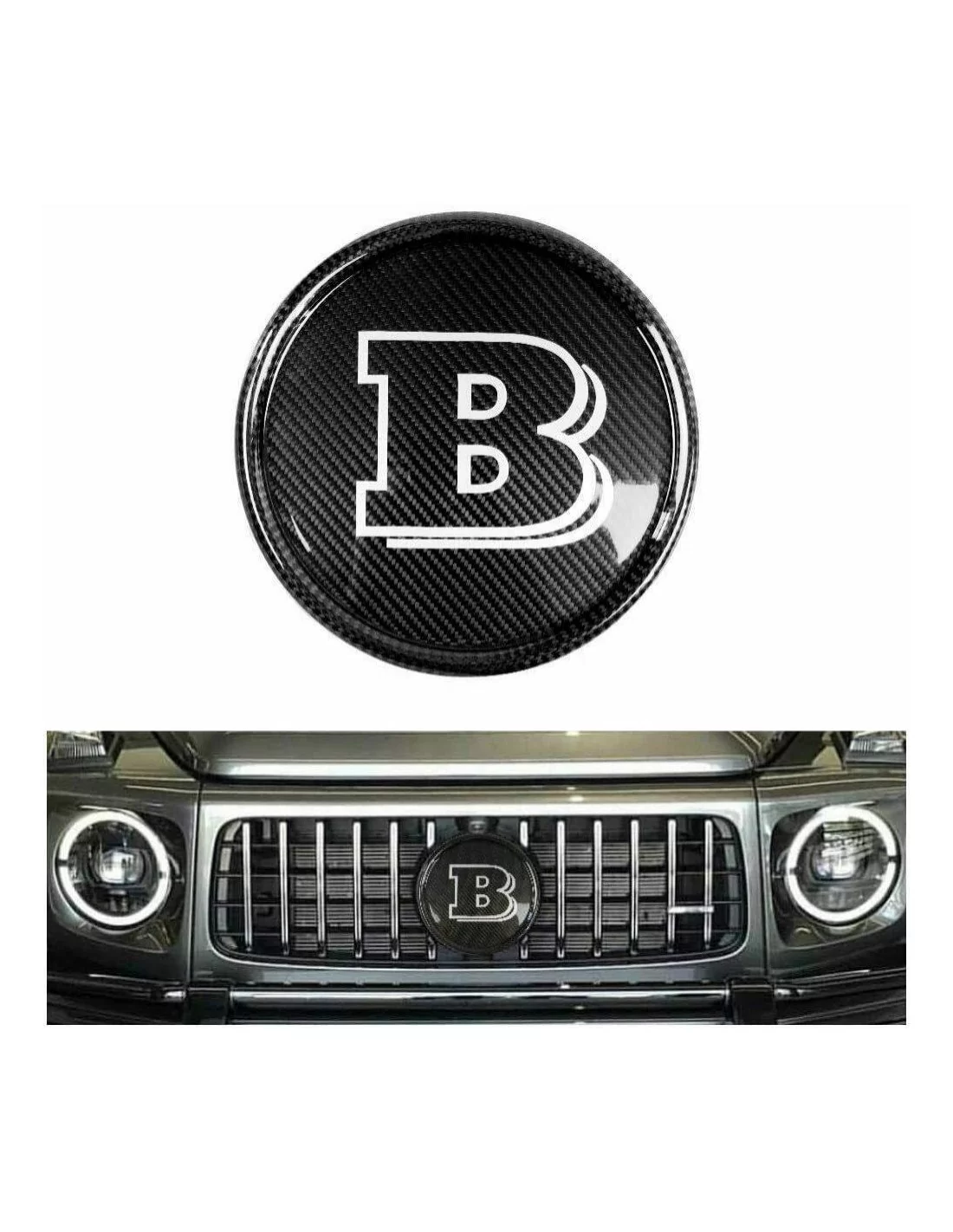 - logo & Emblems - Grille de calandre Brabus en fibre de carbone gris pour Mercedes-Benz G-Wagon Classe G W463A W464 - 1 - Ache - logo & Emblems - Grille de calandre Brabus en fibre de carbone gris pour Mercedes-Benz G-Wagon Classe G W463A W464 - 1 - Ache