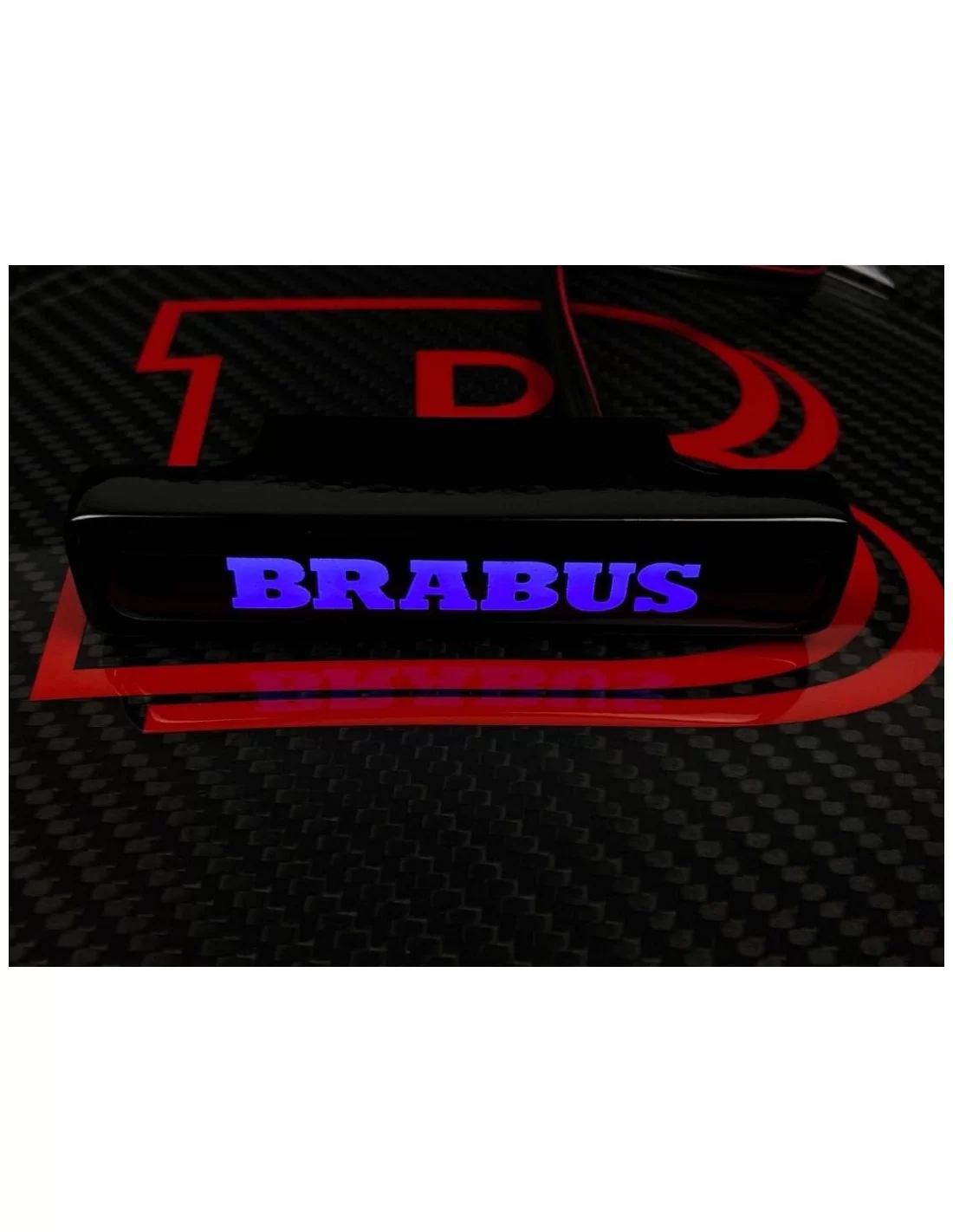  - logo & Emblems - Brabus LED Kühlergrill BLAUE Plakette Emblem Logo für Mercedes-Benz W463A W464 G-Klasse - 2 - Veredeln Sie I