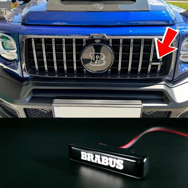  - logo & Emblems - Brabus LED parrilla BLANCO insignia emblema logotipo para Mercedes-Benz W463A W464 Clase G - 1 - Mejora tu M