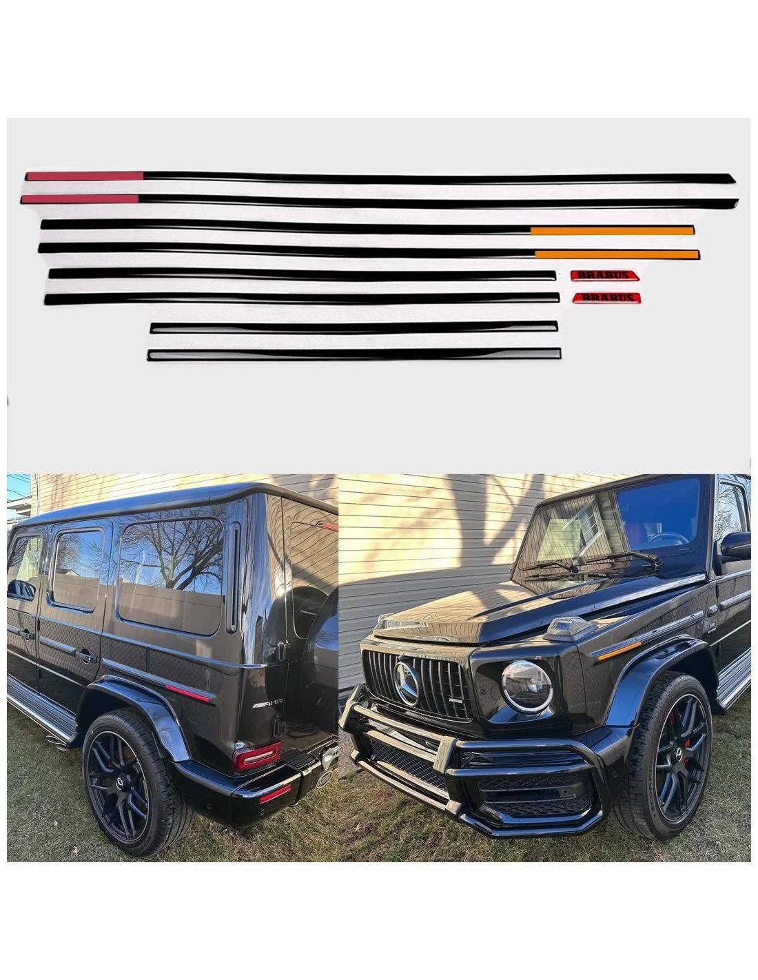  - Mercedes Benz - Listwy boczne z włókna węglowego Brabus do USA SPEC CAR Mercedes-Benz Klasy G W463A W464... - 1 - Ulepsz swoj