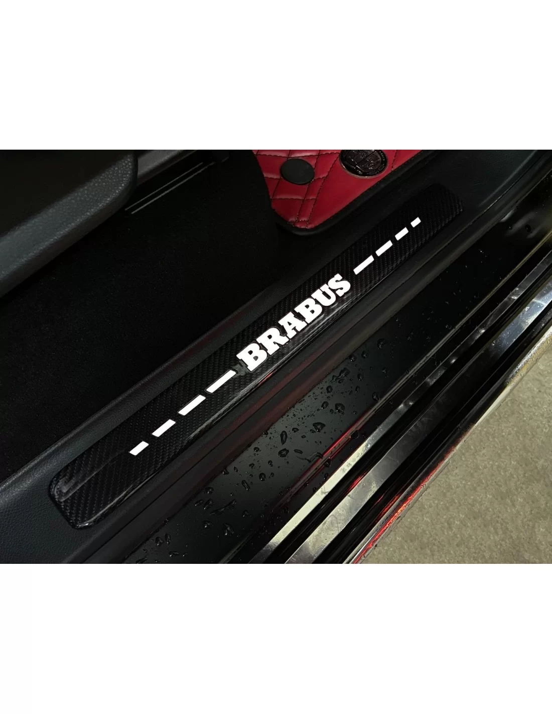 - Mercedes-Benz - Fibra de carbono Brabus soleiras de porta iluminadas com LED BRANCO 4 peças para Mercedes-Benz W463A W464 Cla  - Mercedes-Benz - Fibra de carbono Brabus soleiras de porta iluminadas com LED BRANCO 4 peças para Mercedes-Benz W463A W464 Cla