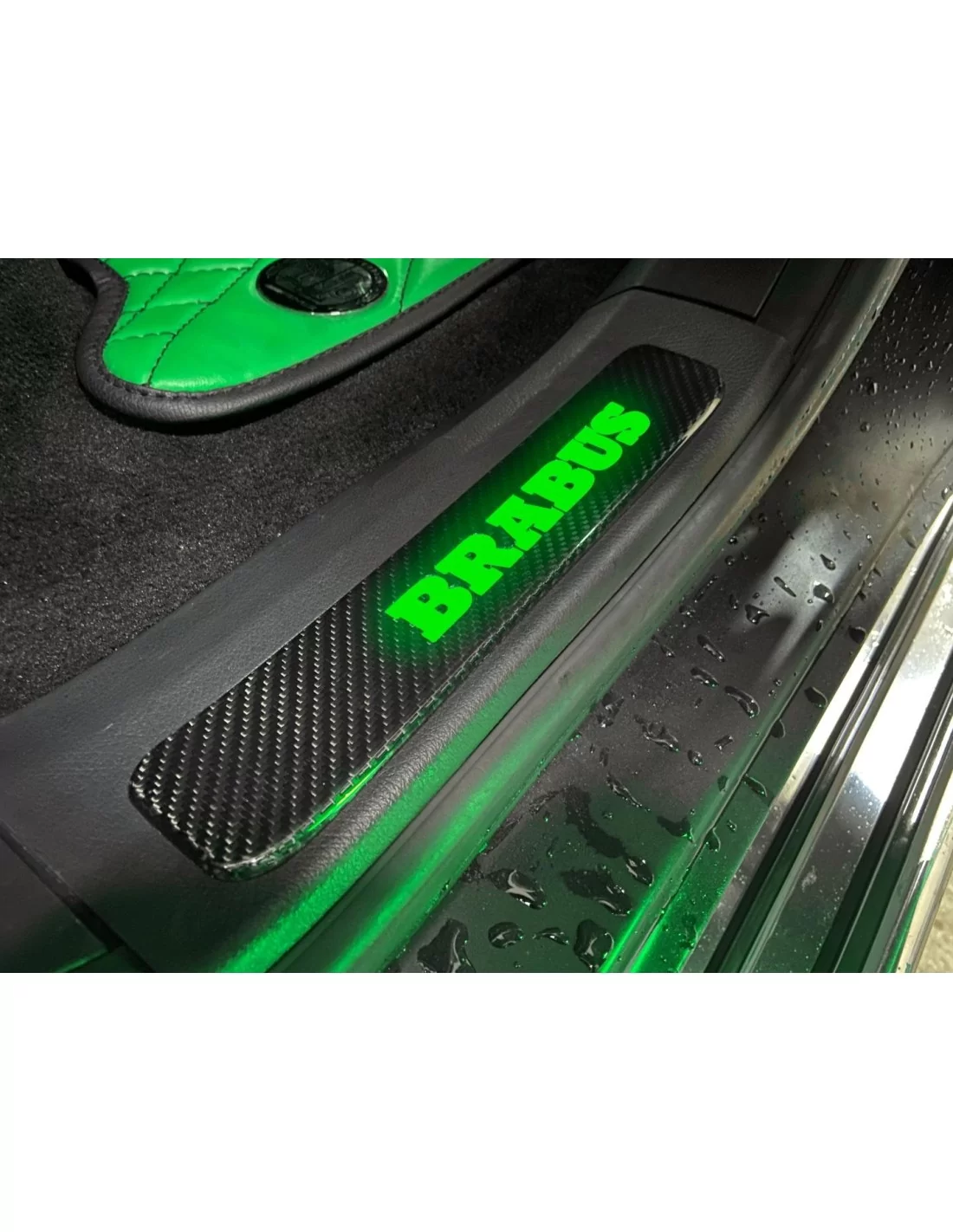  - Mercedes-Benz - Kolfiber Brabus LED GREEN Upplysta dörrtrösklar 4 st för Mercedes-Benz W463A W464 G-klass - 3 - Förbättra din