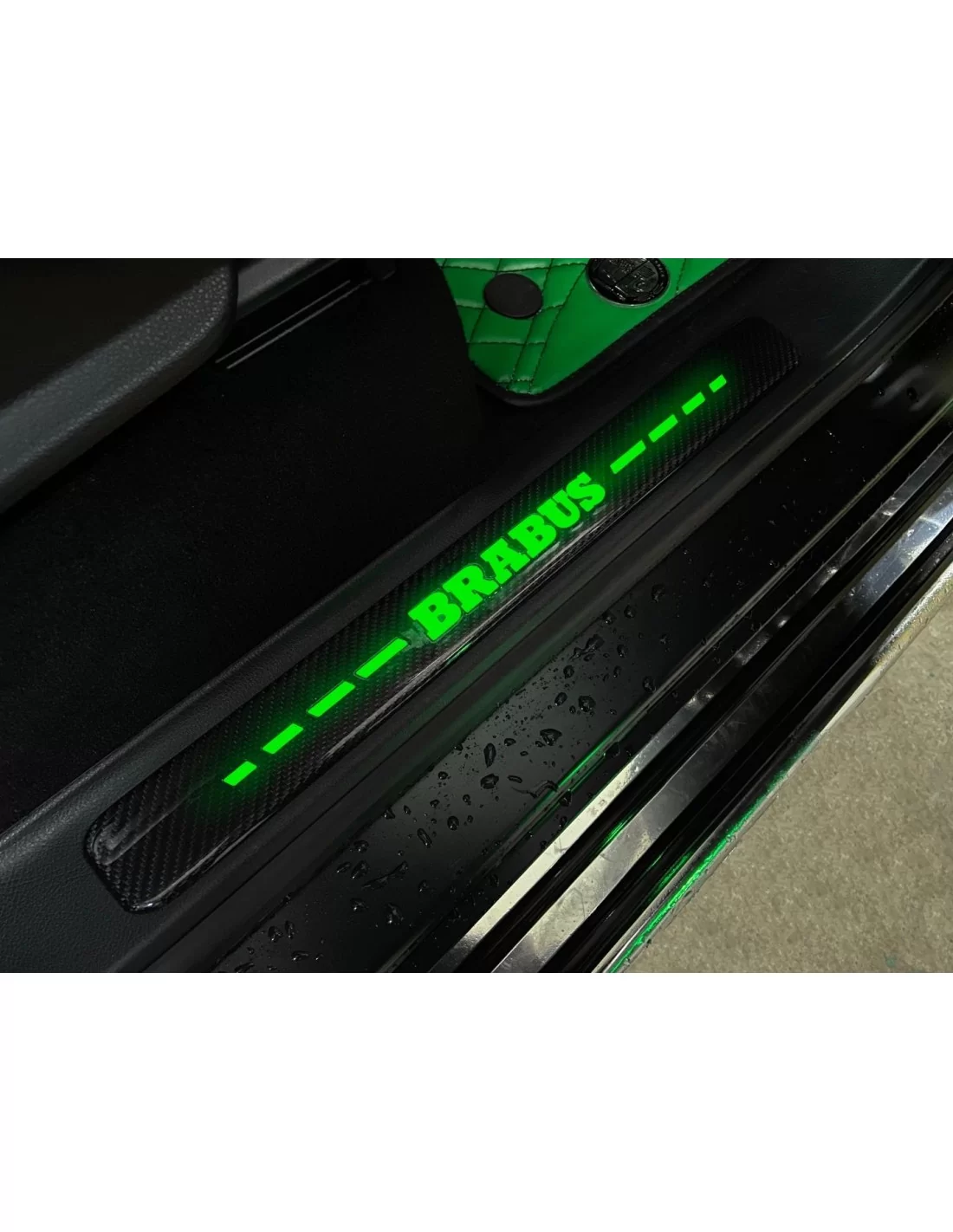  - Mercedes-Benz - Kolfiber Brabus LED GREEN Upplysta dörrtrösklar 4 st för Mercedes-Benz W463A W464 G-klass - 4 - Förbättra din