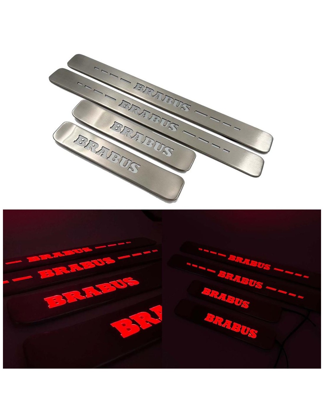 - Mercedes-Benz - RODE Brabus LED Verlichte dorpels 4 stuks voor Mercedes-Benz W463A W464 G-Klasse - 1 - Verfraai uw Mercedes W  - Mercedes-Benz - RODE Brabus LED Verlichte dorpels 4 stuks voor Mercedes-Benz W463A W464 G-Klasse - 1 - Verfraai uw Mercedes W