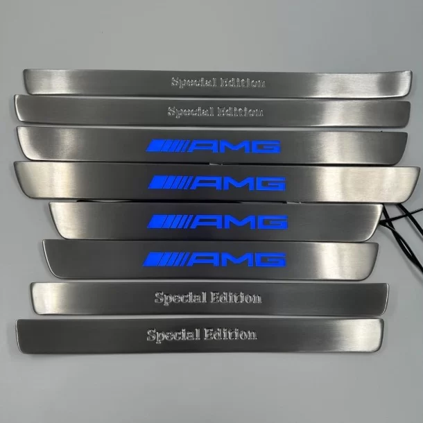  - Mercedes Benz - AMG blau LED beleuchtete Einstiegsleisten 4 Stück für Mercedes-Benz W222 - 1 - AMG Blau LED beleuchtete Einst
