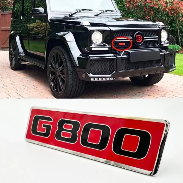  - Logos & Emblems - 用于梅赛德斯-奔驰 G 系列 W463 前格栅的 G800 红色金属徽章 - 1 - 购买用于梅赛德斯-奔驰 G 系列 W463 前格栅的金属 G800 红色徽章。这款令人惊叹的配件可提升您车辆的风格！✏️