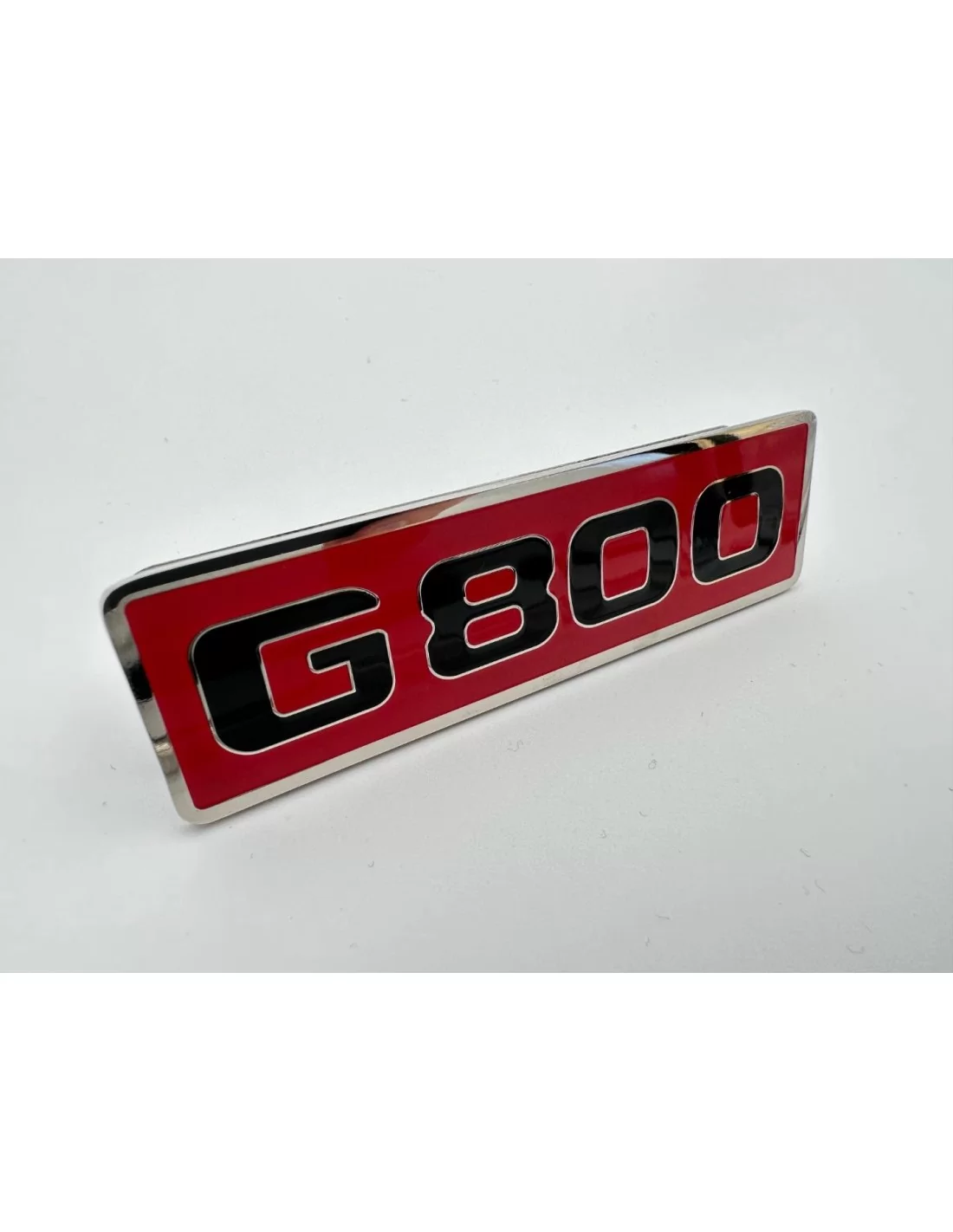  - Logos & Emblems - Metallic G800 Röd Emblem till Mercedes-Benz frontgrill G-Klass W463 - 4 - Köp metallic G800 rött emblem til
