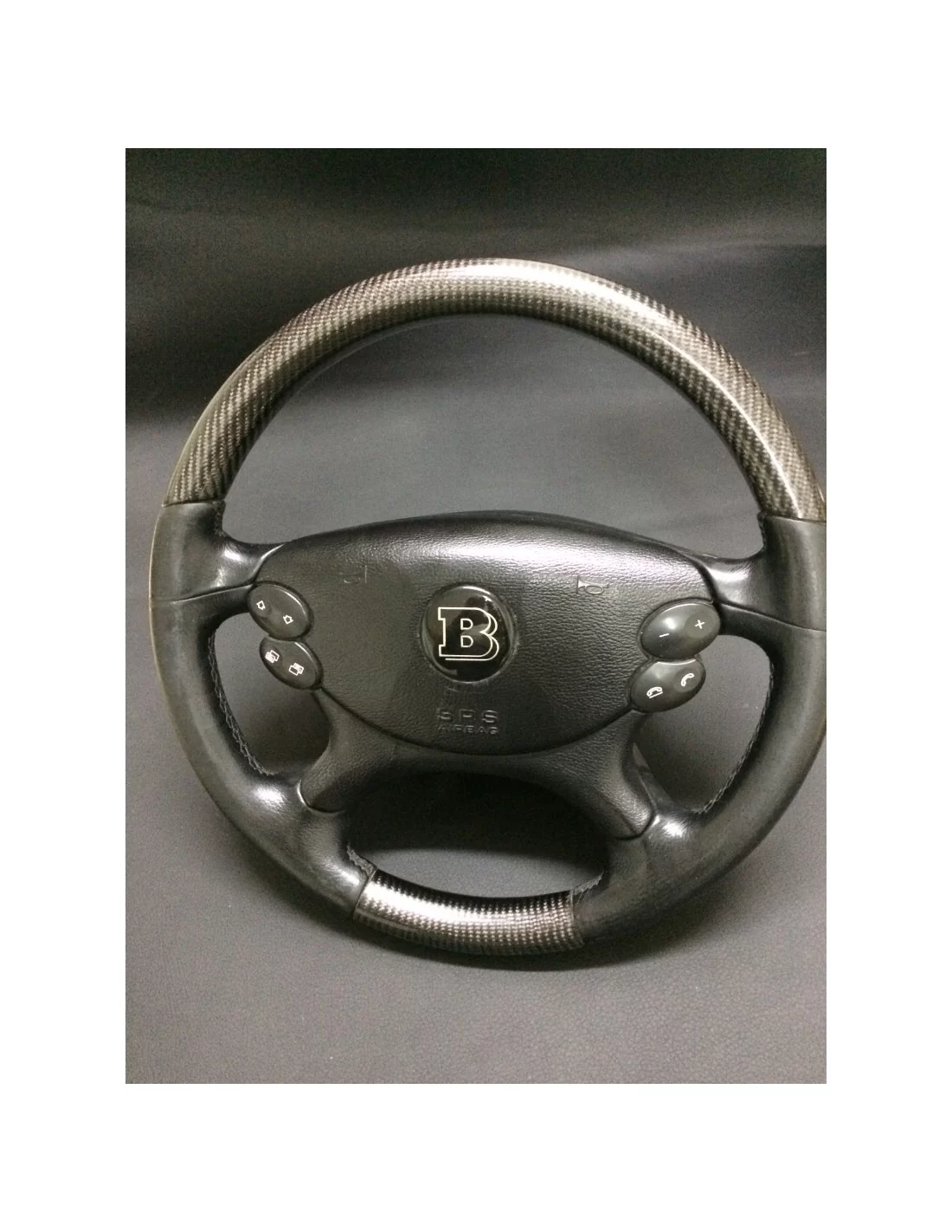  - Steering Wheels - Mercedes-Benz CLK E-Klasse G-Klasse W463 W211 W209 Stuur Carbon Leer - 1 - Verhoog uw rijervaring met dit s