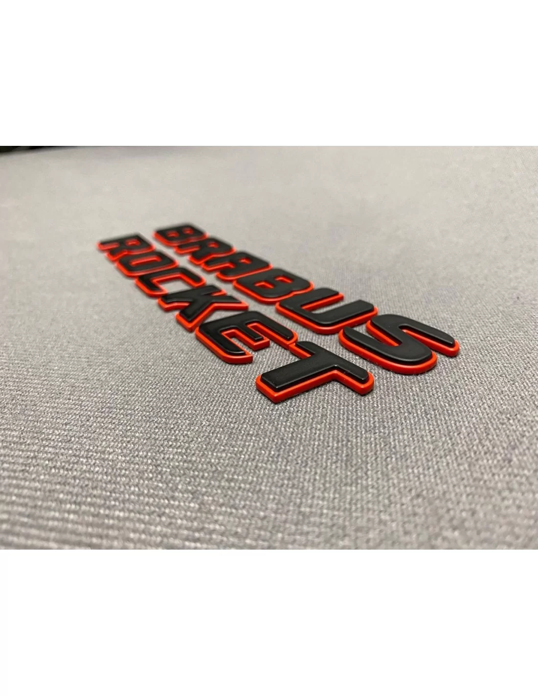  - logo & Emblems - Набір металевих значків Brabus Rocket Style червоного кольору з чорними емблемами для автомобілів Mercedes-B