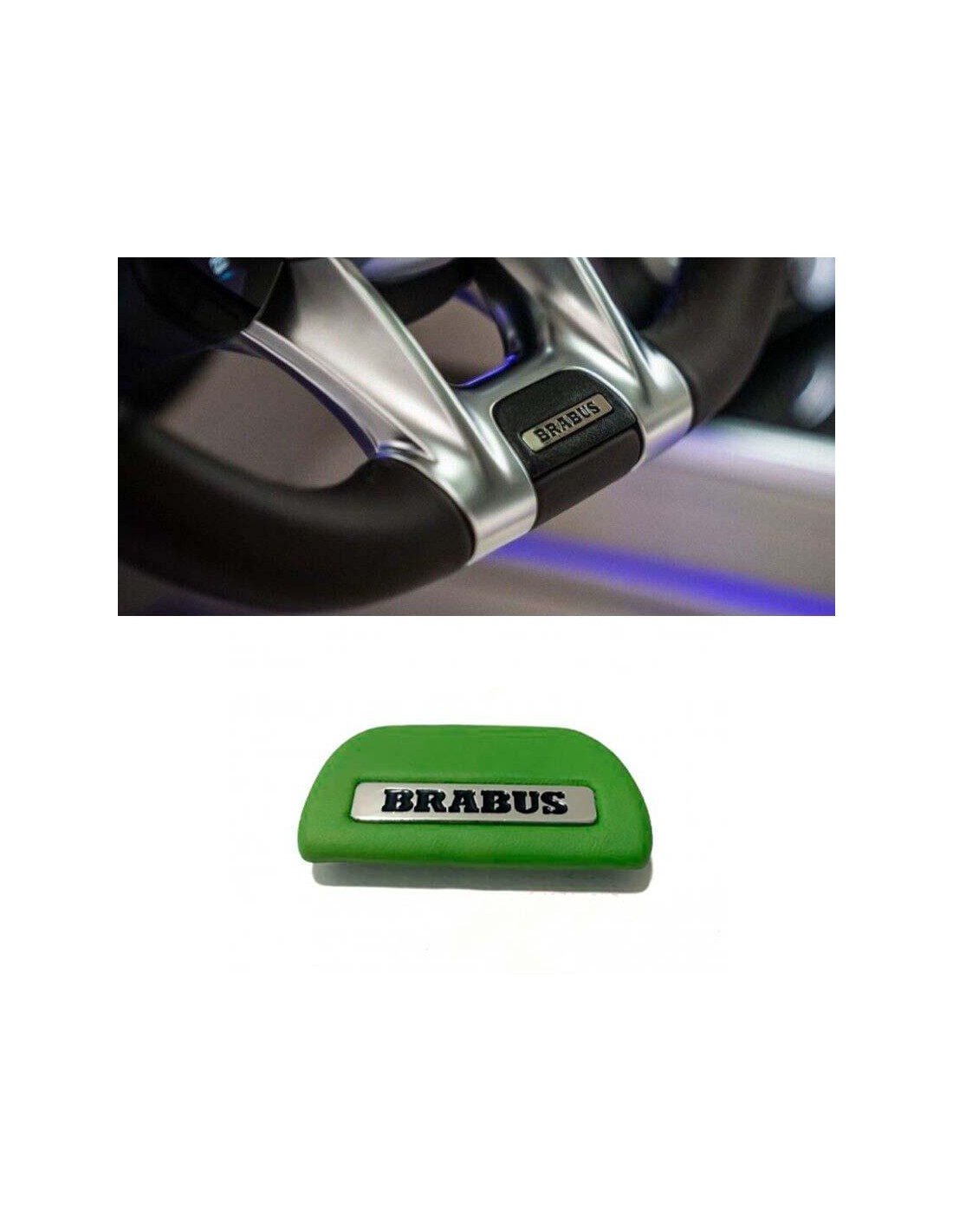  - Steering Wheels - Kierownica ZIELONY emblemat Brabus dla Mercedes-Benz W463A W464 AMG - 1 - Podnieś swój Mercedes W463A W464 