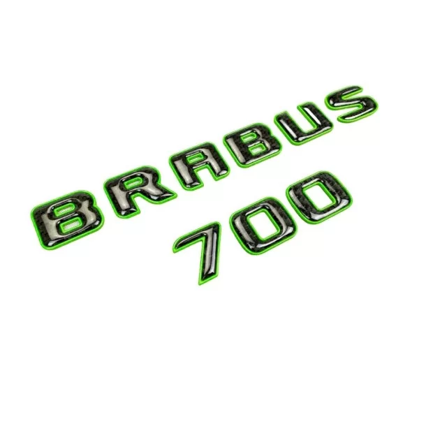  - Logos & Emblems - 绿色 Brabus 700 徽标（金属碳纤维），适用于梅赛德斯-奔驰 W463A W464 G 级轿车 - 1 - 为您的梅赛德斯 W463A 换上这款绿色金属质感的 Brabus 700 徽标，采用碳纤维装饰。豪