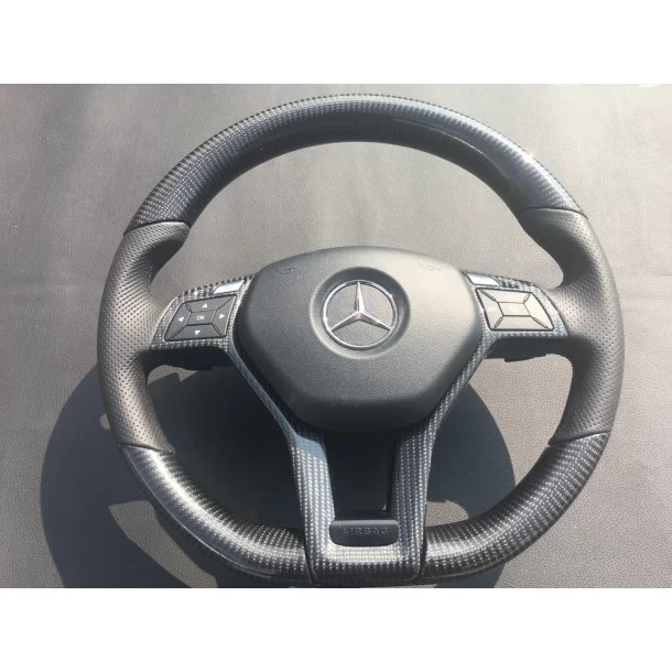  - Steering Wheels - Mercedes-Benz CLS E-Class SLK W172 W212 W218 Kierownica ze skóry węglowej - 1 - Mercedes-Benz CLS E-Class S